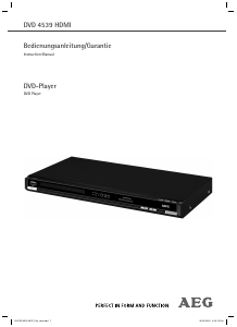 Manual AEG DVD 4539 HDMI DVD Player