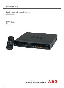 Bedienungsanleitung AEG DVD 4550 HDMI DVD-player