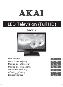Handleiding Akai AL2215 LED televisie