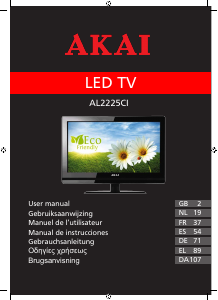 Handleiding Akai AL2225CI LED televisie