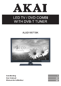 Handleiding Akai ALED1907TBK LED televisie