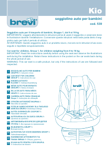 Manual de uso Brevi Kio Asiento para bebé