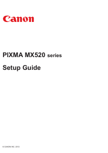 Manual Canon Pixma MX520 Multifunctional Printer
