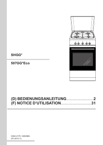 Mode d’emploi Amica SHGG 11559 W Cuisinière