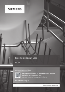 Manual Siemens SX758X06TE Maşină de spălat vase