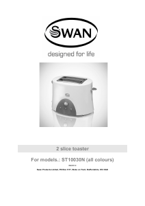 Manual Swan ST10030BLKN Toaster