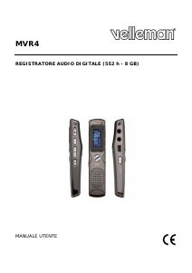Manuale Velleman MVR4 Registratore vocale
