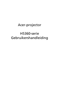 Handleiding Acer H5360 Beamer