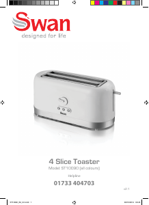 Manual Swan ST10090REDN Toaster