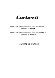 Manual de uso Corberó CPCGM4F4022W Placa