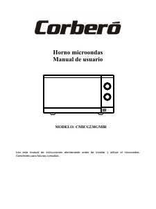 Manual Corberó CMICG230GMIR Microwave