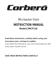 Manual Corberó CMICP110 Microwave