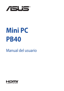Manual de uso Asus PB40 Mini PC Computadora de escritorio