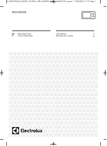 Manuale Electrolux MO318GXE Microonde