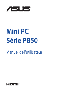 Mode d’emploi Asus PB50 Mini PC Ordinateur de bureau