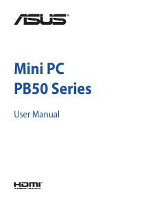 Manual Asus PB50 Mini PC Desktop Computer