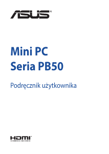 Instrukcja Asus PB50 Mini PC Komputer stacjonarny