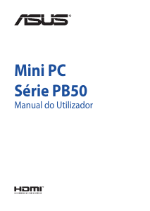 Manual Asus PB50 Mini PC Computador de secretária