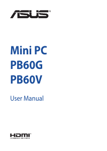 Manual Asus PB60G Mini PC Desktop Computer