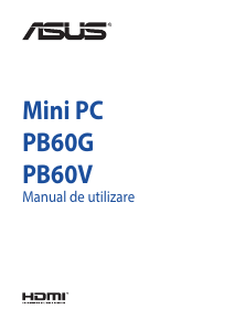 Manual Asus PB60G Mini PC Computer de birou