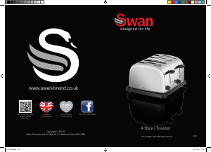 Handleiding Swan ST14020TELN Broodrooster