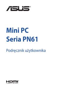 Instrukcja Asus PN61 Mini PC Komputer stacjonarny