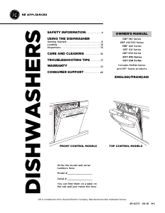 Manual GE GBF532SSPSS Dishwasher