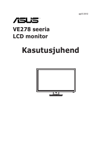 Kasutusjuhend Asus VE278H LCD-kuvar