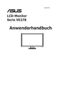 Bedienungsanleitung Asus VE278H LCD monitor