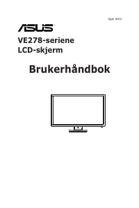 Bruksanvisning Asus VE278H LCD-skjerm