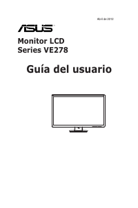 Manual de uso Asus VE278H Monitor de LCD