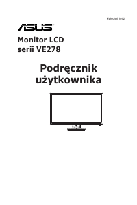 Instrukcja Asus VE278N Monitor LCD