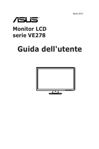 Manuale Asus VE278N Monitor LCD