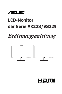 Bedienungsanleitung Asus VK228H LCD monitor