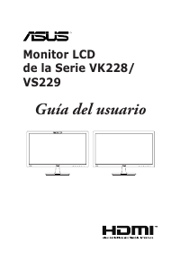 Manual de uso Asus VK228S Monitor de LCD