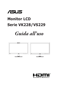 Manuale Asus VK228S Monitor LCD