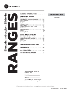 Manual GE PCHS920BMTS Range