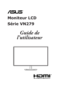 Mode d’emploi Asus VN279H Moniteur LCD