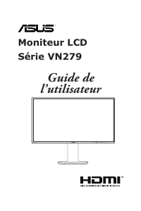 Mode d’emploi Asus VN279QLB Moniteur LCD