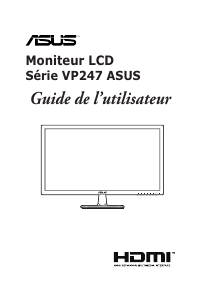 Mode d’emploi Asus VP247HAE Moniteur LCD