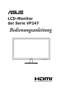 Bedienungsanleitung Asus VP247HAE LCD monitor