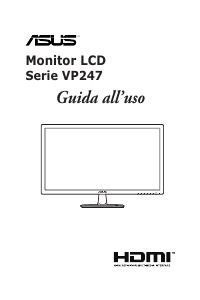 Manuale Asus VP247HAE Monitor LCD