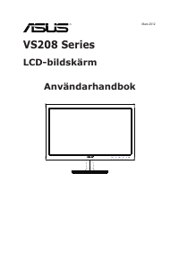 Bruksanvisning Asus VS208DR LCD skärm
