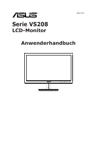 Bedienungsanleitung Asus VS208DR LCD monitor