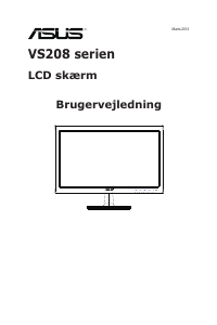 Brugsanvisning Asus VS208DR LCD-skærm