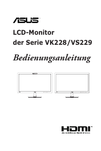 Bedienungsanleitung Asus VS229HA LCD monitor