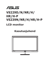 Kasutusjuhend Asus VS229HR LCD-kuvar