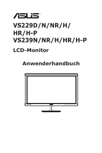 Bedienungsanleitung Asus VS229HR LCD monitor