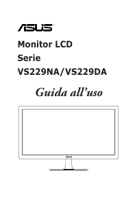 Manuale Asus VS229NA-W Monitor LCD