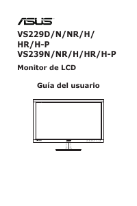 Manual de uso Asus VS229NR Monitor de LCD